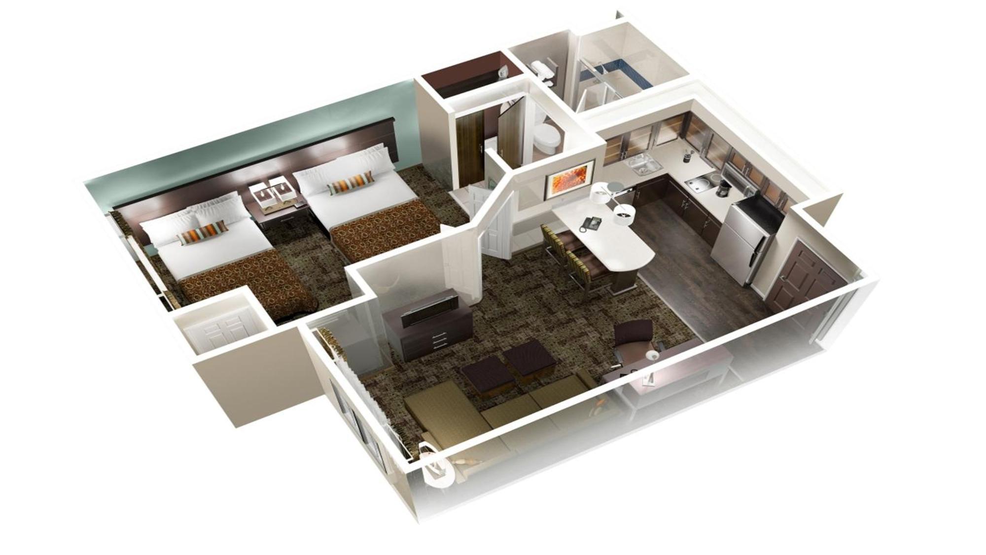 One-Bedroom Suite with Two Double Beds