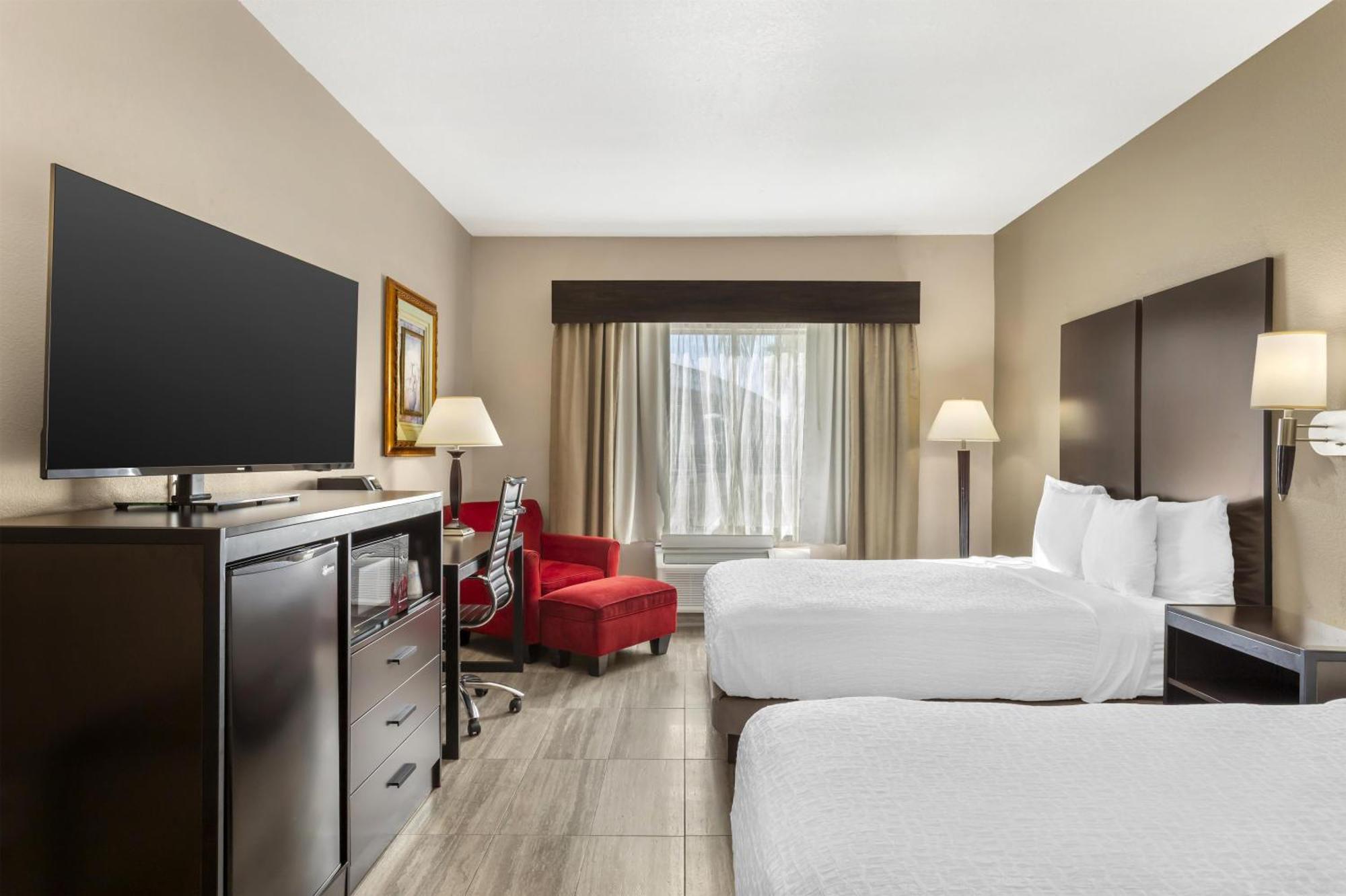 Queen Room Two Queen Beds Roll Shower Mobility Access or Communication Assistance or Non-Smoking